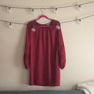 Silky burgundy dress